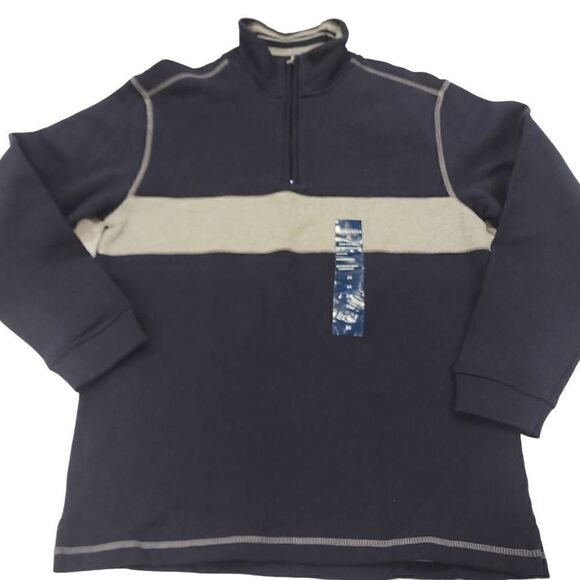 Consensus Men's Navy Seal Color Game Day Fleece Quarter Zip Sweatshirt Medium NW - Picture 11 of 12